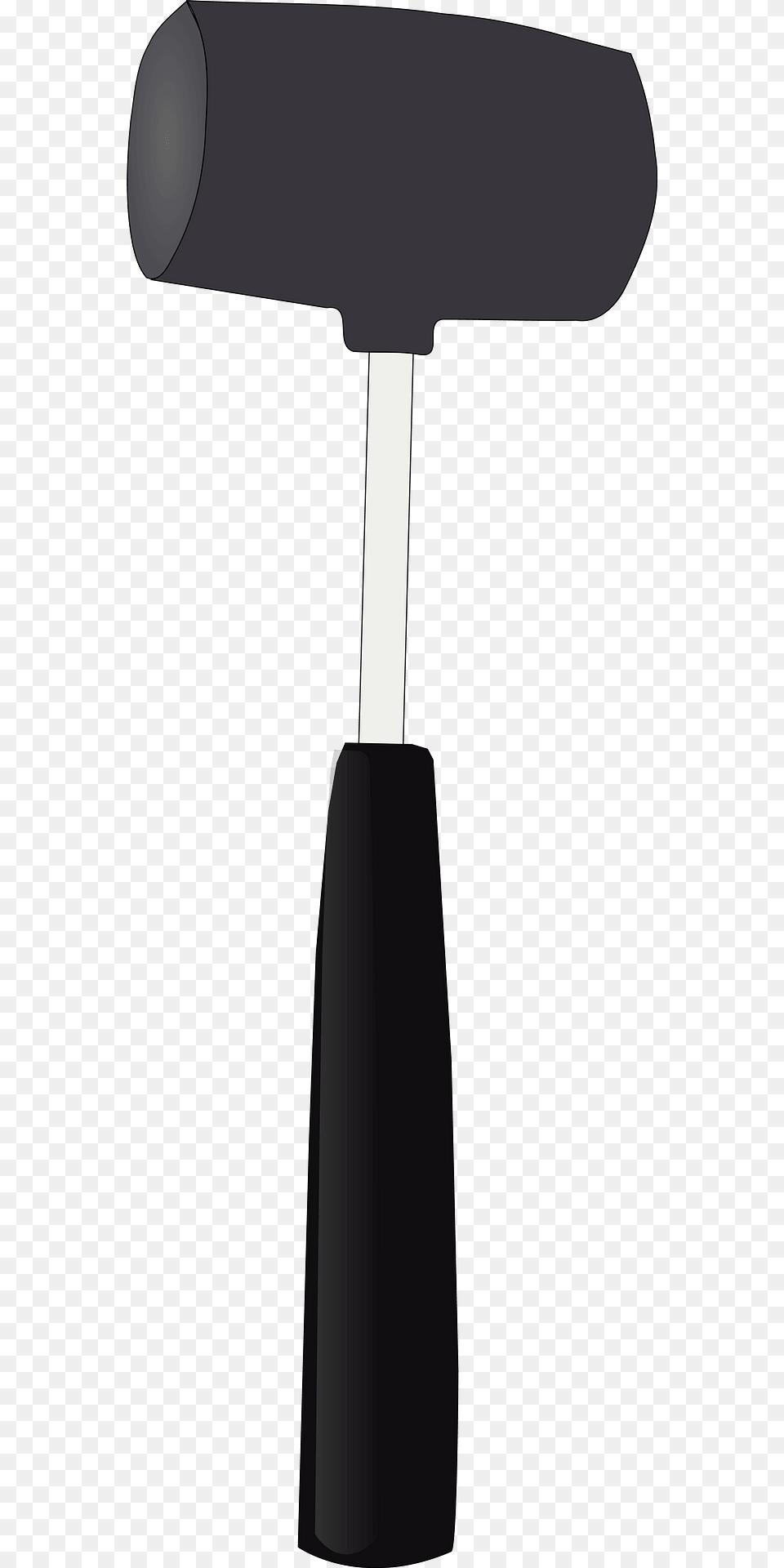 Rubber Mallet Black And White Clipart, Device, Hammer, Tool Png