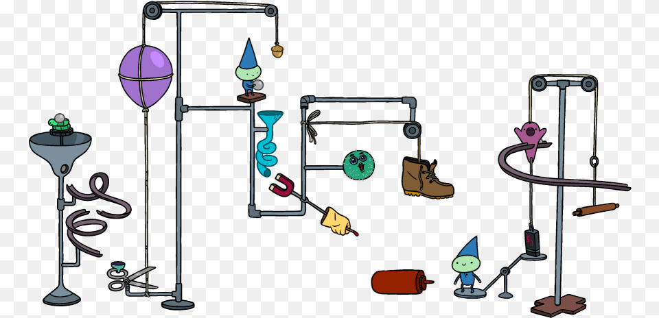 Rube Goldberg Machine Scissor Clipart Download Rube Goldberg Machine Illustration, Clothing, Footwear, Shoe Png