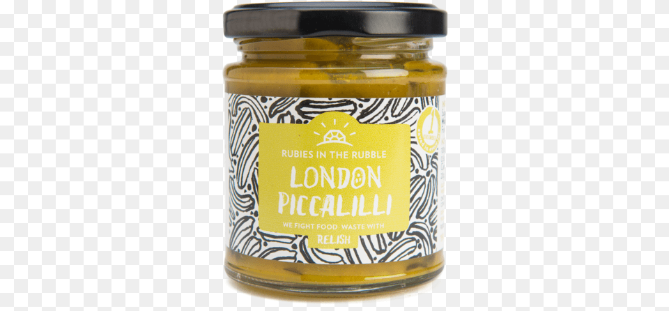 Rubies In The Rubble Relish Rubies In The Rubble London Piccalilli 190 G, Food, Mustard, Bottle, Shaker Free Png
