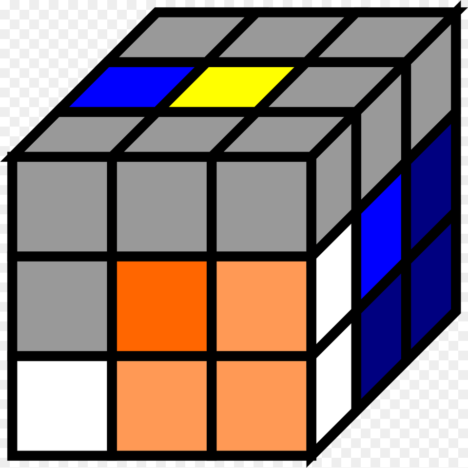 Rubik S Cube Coloring Sheet Clipart Rectangular Prisms With Cubes, Toy, Rubix Cube Free Png Download