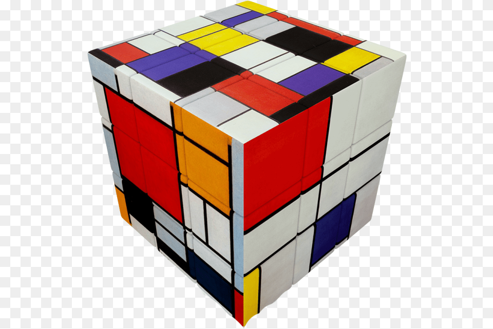 Rubik S Cube Costume V Cube 3 Flat V Cube Mondrian, Toy, Rubix Cube Png Image
