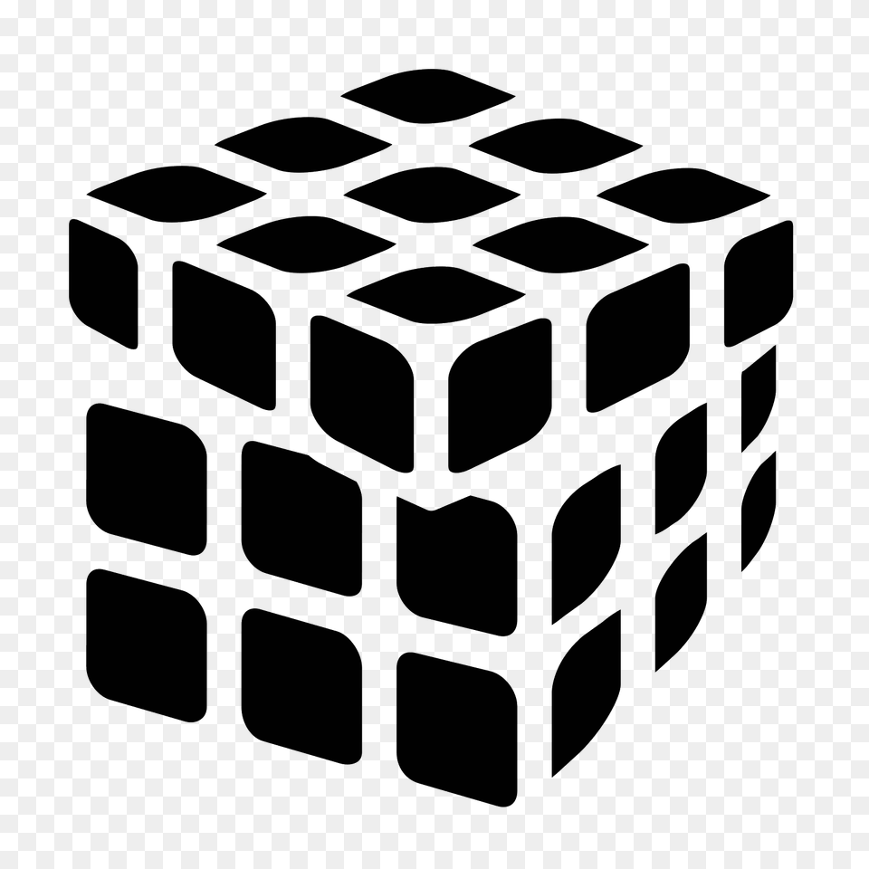 Rubiks Cube Filled Icon, Gray Free Png