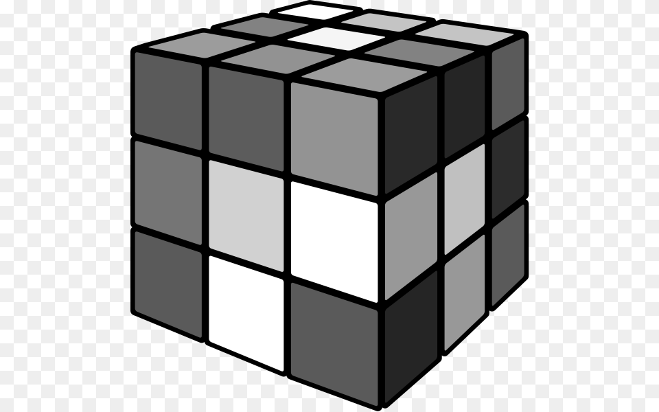 Rubiks Cube Mix1 3d Gray Black And White Rubix Cube, Toy, Rubix Cube Free Transparent Png
