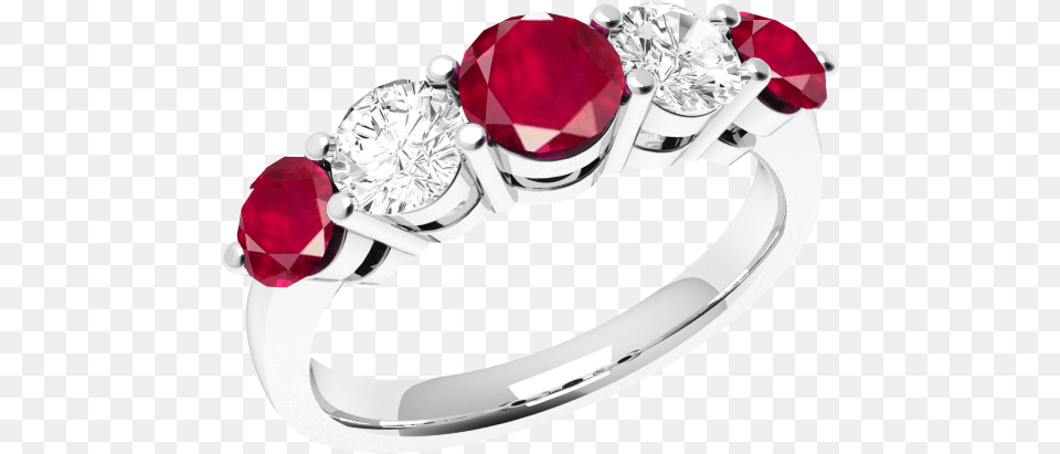 Ruby And Diamond Ring For Women In 18ct White Gold Engagement Ring, Accessories, Jewelry, Silver, Gemstone Free Png