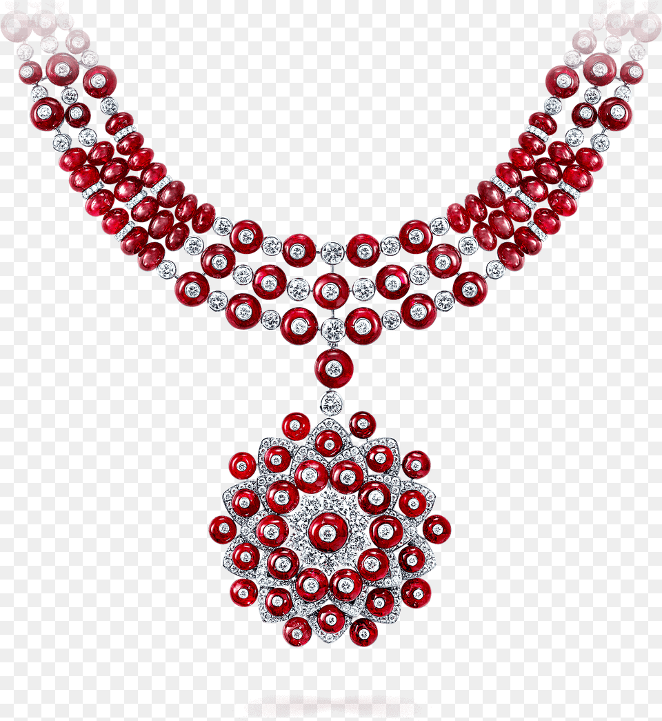 Ruby Bead And Diamond Necklace Graff Diamond And Ruby Necklaces, Accessories, Jewelry Free Png Download