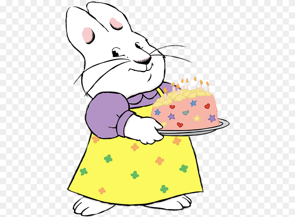 Ruby Bunny Holding Birthday Cake Image Dessert, Birthday Cake, Cream, Food Free Transparent Png
