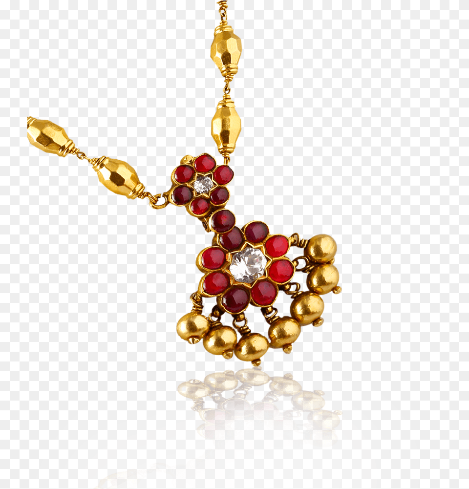 Ruby Diamond Flower Necklace Necklace, Accessories, Jewelry, Pendant, Earring Png Image