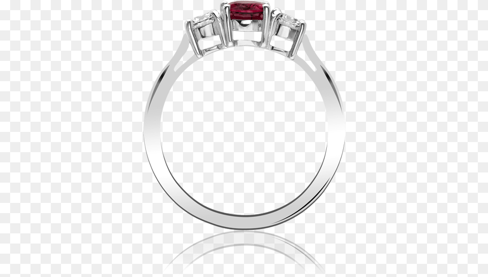 Ruby Diamond Trinity Ring Engagement Ring, Accessories, Jewelry, Silver, Gemstone Free Transparent Png