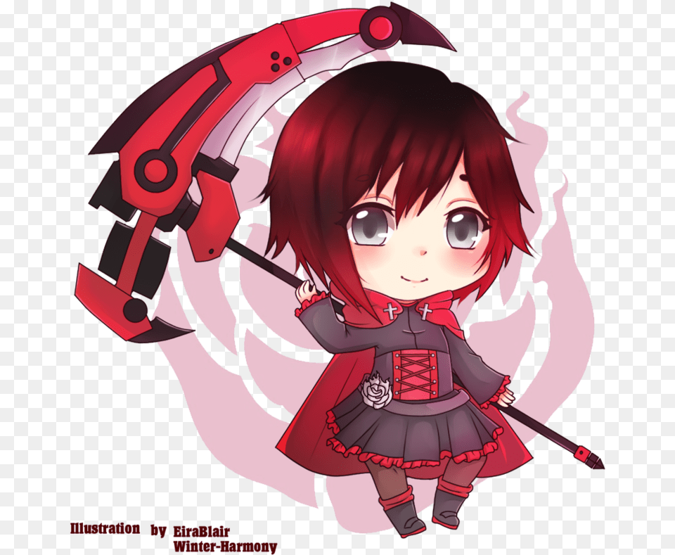 Ruby Drawing Rose Chibi Ruby Drawing, Book, Comics, Publication, Baby Png