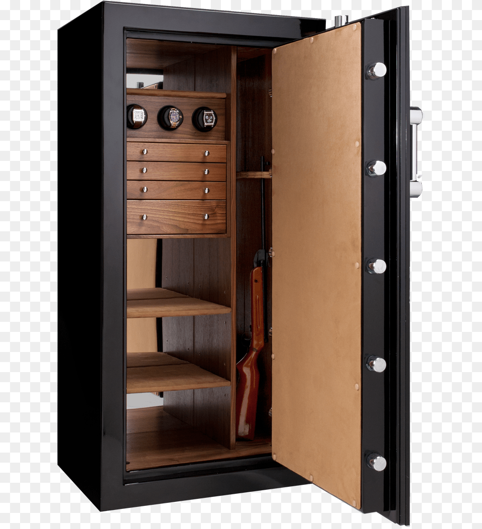 Ruby Jewelry Safe With 3 Watch Winders And 4 Drawer, Door Png Image