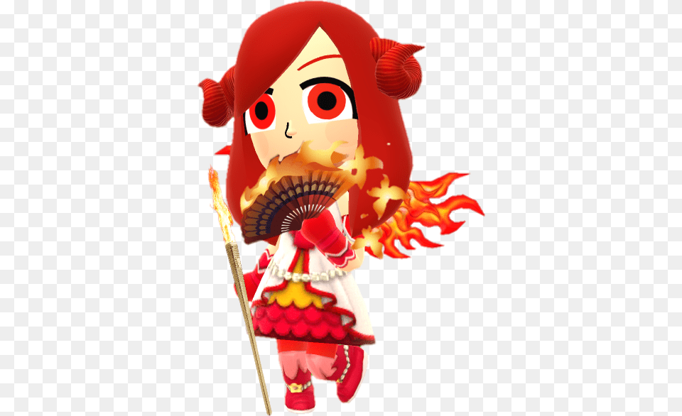 Ruby Miitomo Mii Red Fire Characters Cartoon, Baby, Person, Nutcracker, Face Free Png