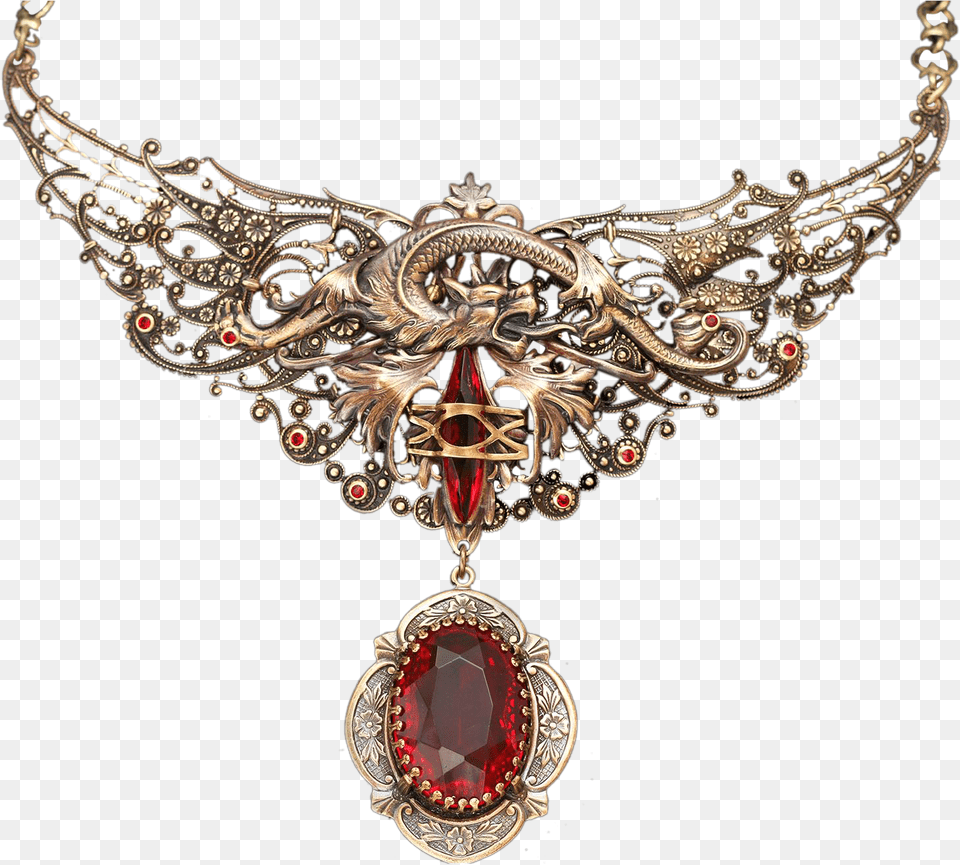 Ruby Red Dragon Necklace, Accessories, Jewelry, Pendant, Diamond Free Transparent Png