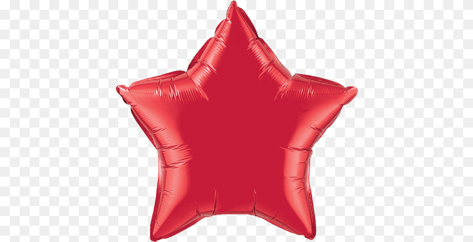Ruby Red Star Foil Balloon Green Star Foil Balloon, Cushion, Home Decor, Inflatable, Pillow Free Transparent Png