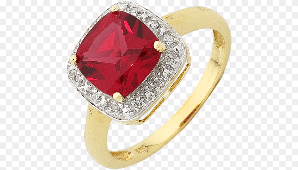 Ruby Ring Yellow Gold Ruby And Diamond Ring Ring In Gold And Ruby, Accessories, Gemstone, Jewelry Free Png