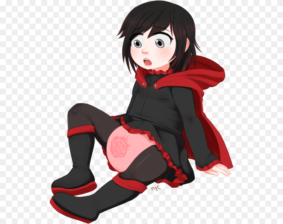 Ruby Rose By Mentalcrash Rwby Fat Ruby, Book, Comics, Publication, Baby Free Png