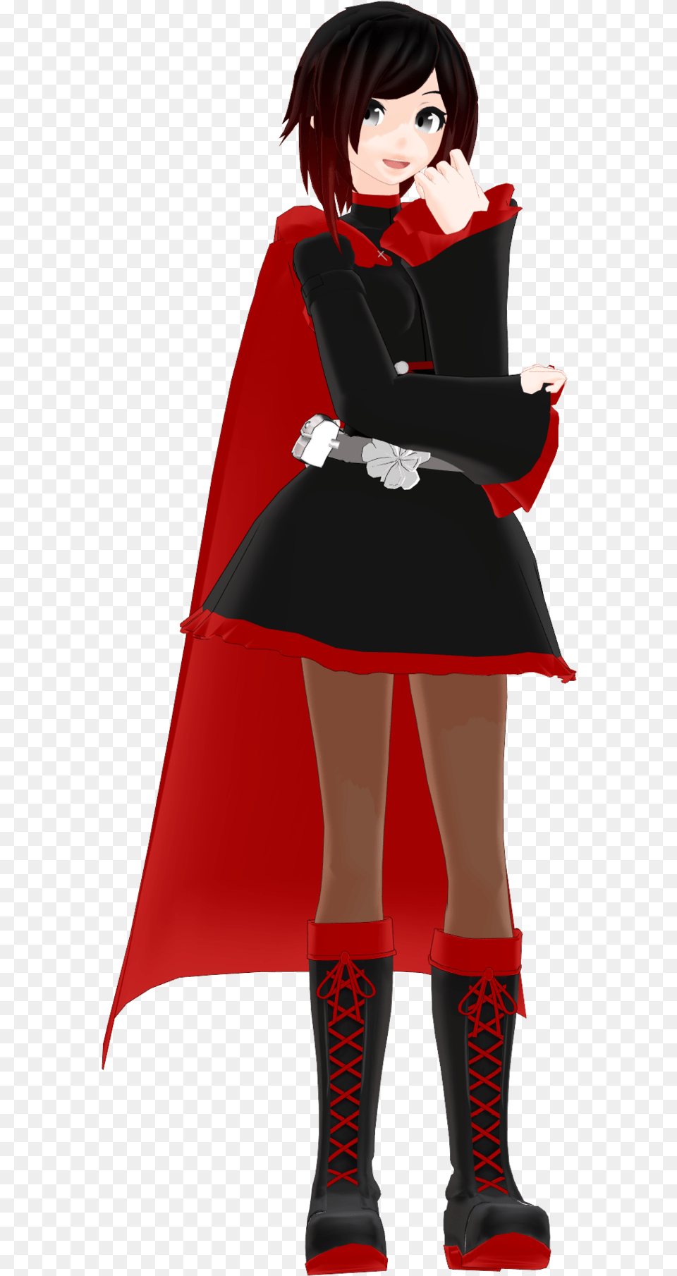 Ruby Rose Fun Comics Anime Style Rwby Chibi Anime, Adult, Publication, Person, Female Free Png Download