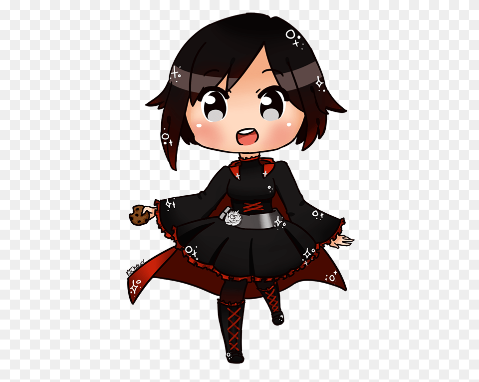 Ruby Rose Rip Monty Oum Ruby Rose Rwby And Anime, Book, Clothing, Comics, Dress Png