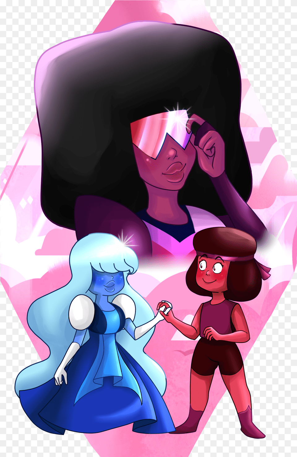 Ruby Sapphire With Garnet By K3mami Fictional Character, Publication, Book, Comics, Adult Free Png Download