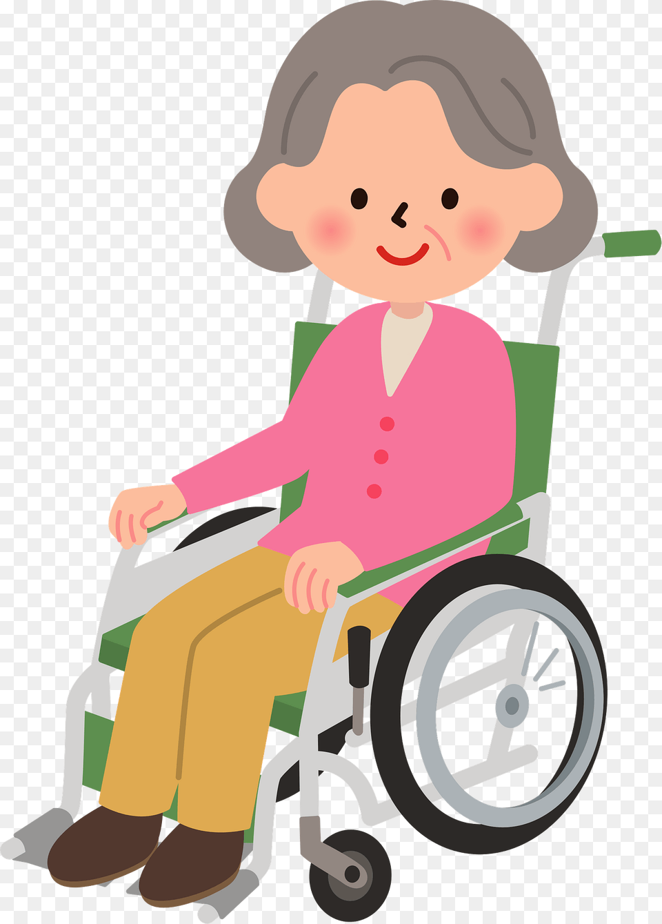 Ruby Senior Woman In A Wheelchair Clipart, Chair, Furniture, Baby, Person Free Transparent Png