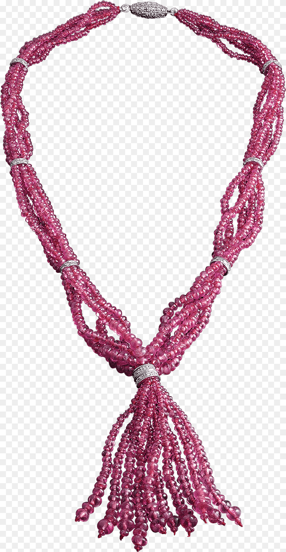 Ruby Tassel Necklace Necklace, Accessories, Bead, Bead Necklace, Jewelry Png