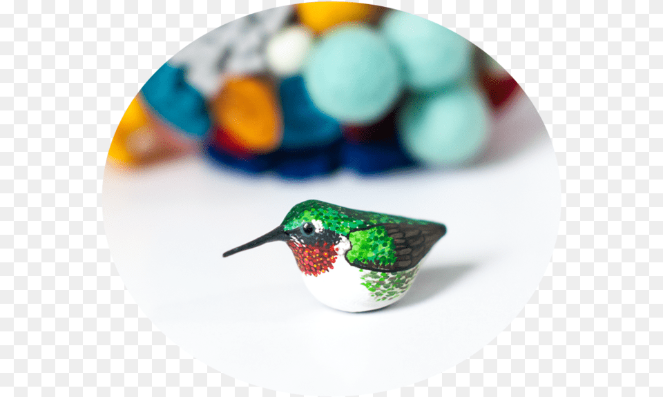Ruby Throated Hummingbird Miniature U2014 One Wilderness Periwinkle Nuthatch Hummingbird, Animal, Bird, Sphere Free Png
