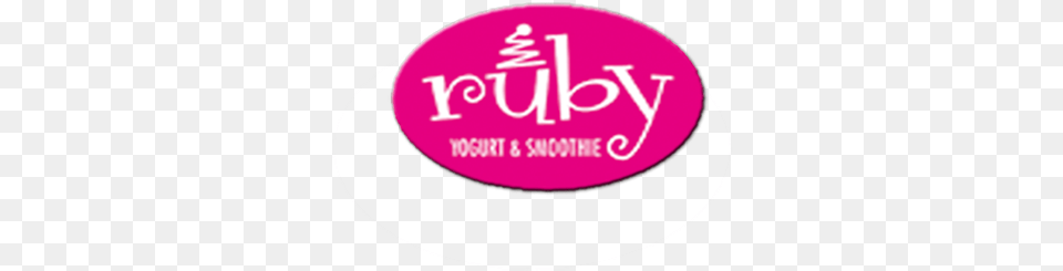 Ruby Yogurt Smoothies Graphic Design, Sticker, Logo, Oval, Disk Free Png