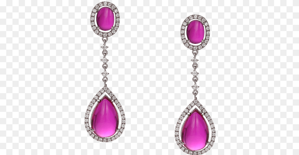 Rubylite And Diamond Earrings, Accessories, Earring, Jewelry, Gemstone Png Image