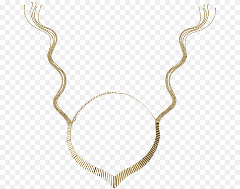 Ruched Gold Metal Collar With Chain Tassels On Each Necklace, Accessories, Jewelry, Diamond, Gemstone Free Transparent Png