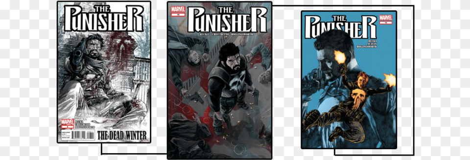 Rucka Covers Punisher, Adult, Person, Man, Male Png