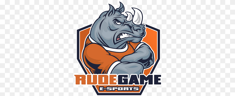 Rude Game Leaguepedia League Of Legends Esports Wiki Rhino Mascot, Advertisement, Poster, Baby, Person Png
