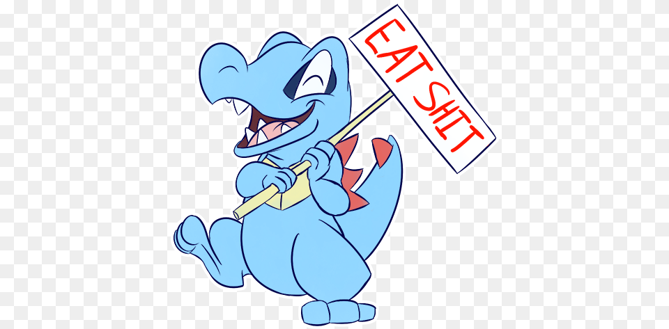 Rude Totodile Sticker Pack Cartoon, Cleaning, Person, Baby Free Png Download