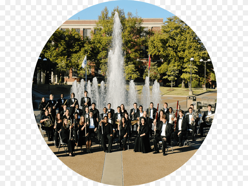 Rudi Scheidt U Of M Circle Fountain, Architecture, Water, Photography, Person Png Image