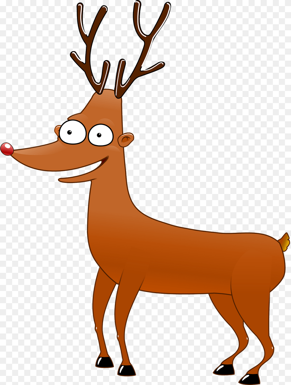 Rudolf Reindeer Clipart, Animal, Deer, Mammal, Wildlife Png
