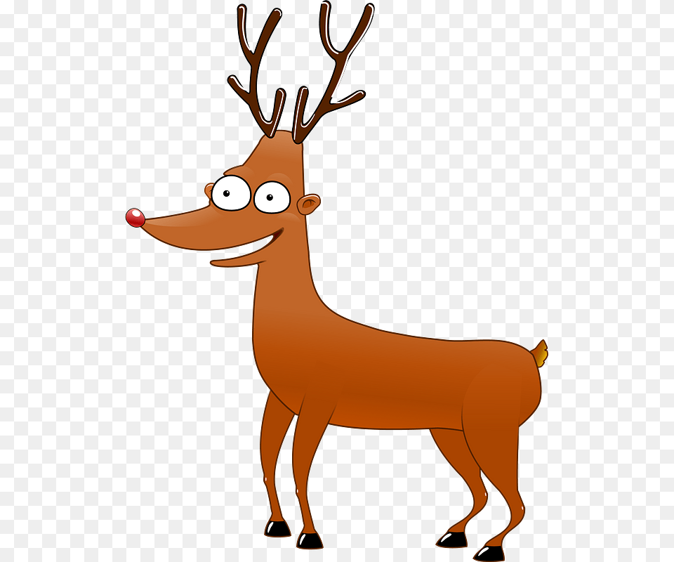 Rudolf Reindeer Clipart Reindeer, Animal, Deer, Mammal, Wildlife Png