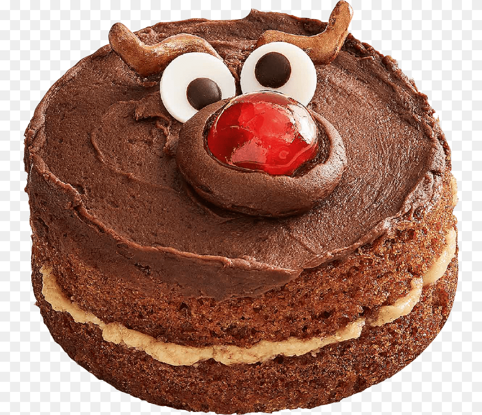 Rudolph Cake Costa Rudolph Cake, Birthday Cake, Cream, Dessert, Food Png