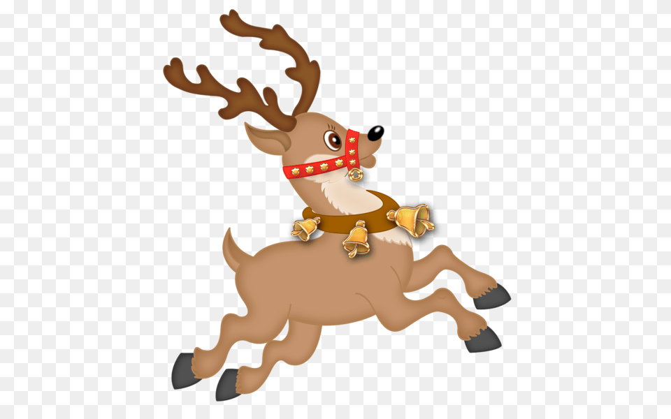 Rudolph Christmas Reindeer, Animal, Deer, Mammal, Wildlife Png Image