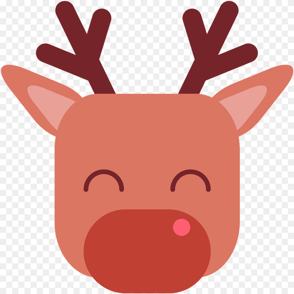 Rudolph Deer Christmas Image On Pixabay Cartoon, Snout, Animal, Mammal, Baby Free Png Download