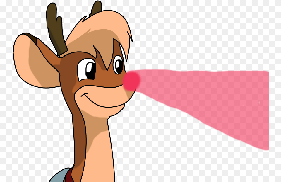 Rudolph Lighting The Way Cartoon, Person Png