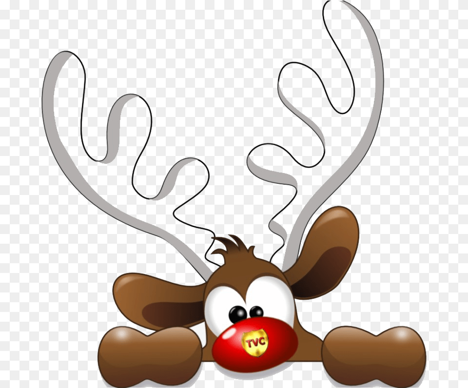 Rudolph Nose Transparent Reindeer Head Christmas Clipart, Smoke Pipe Free Png