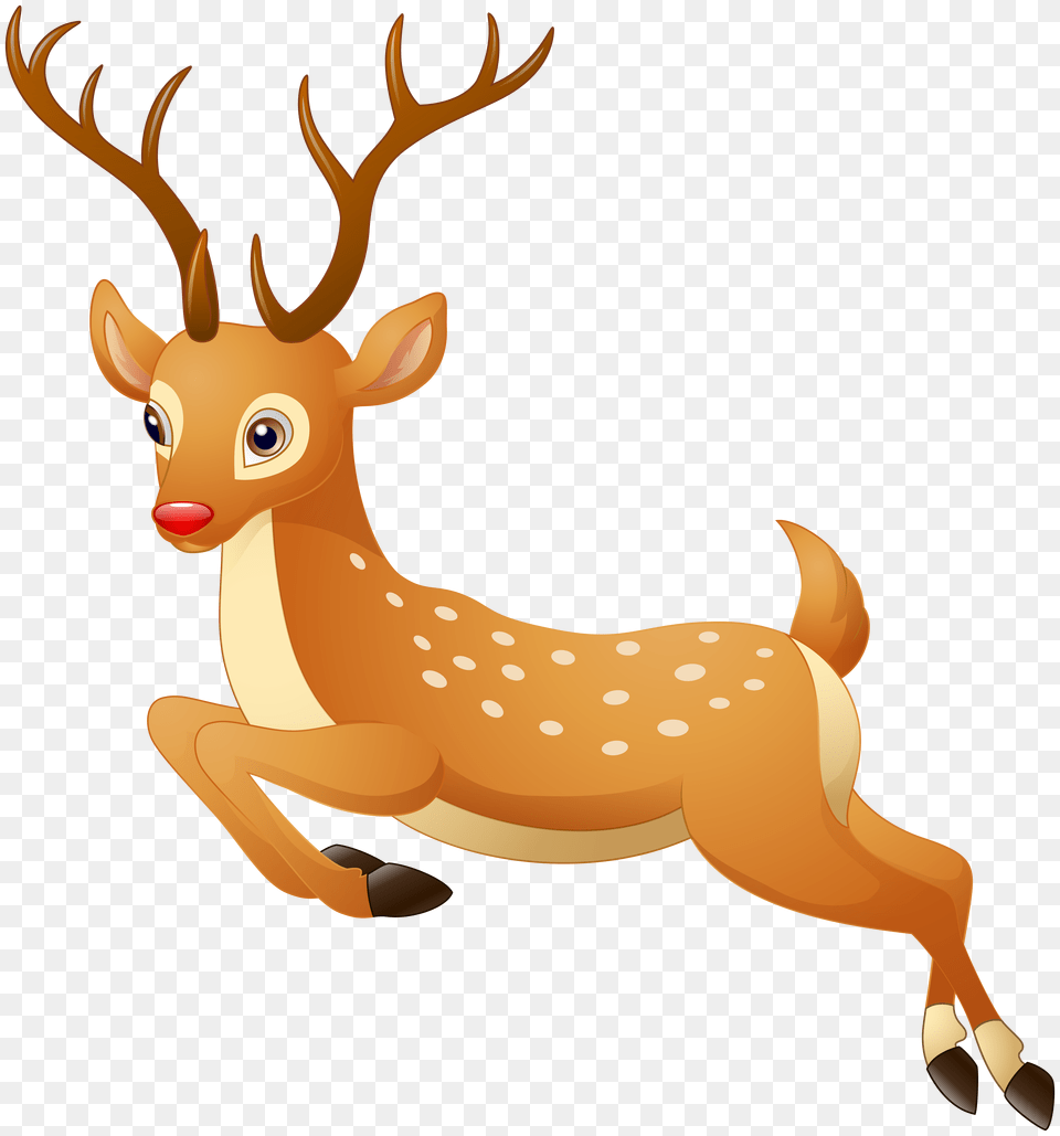 Rudolph Reindeer Clip Art, Animal, Deer, Mammal, Wildlife Free Png