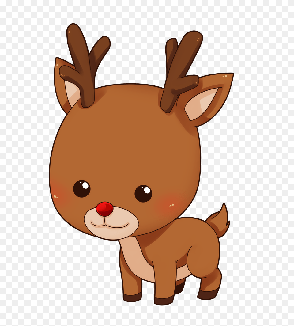 Rudolph Reindeer Santa Claus Cuteness Clip Art, Animal, Mammal, Pig, Cartoon Png Image