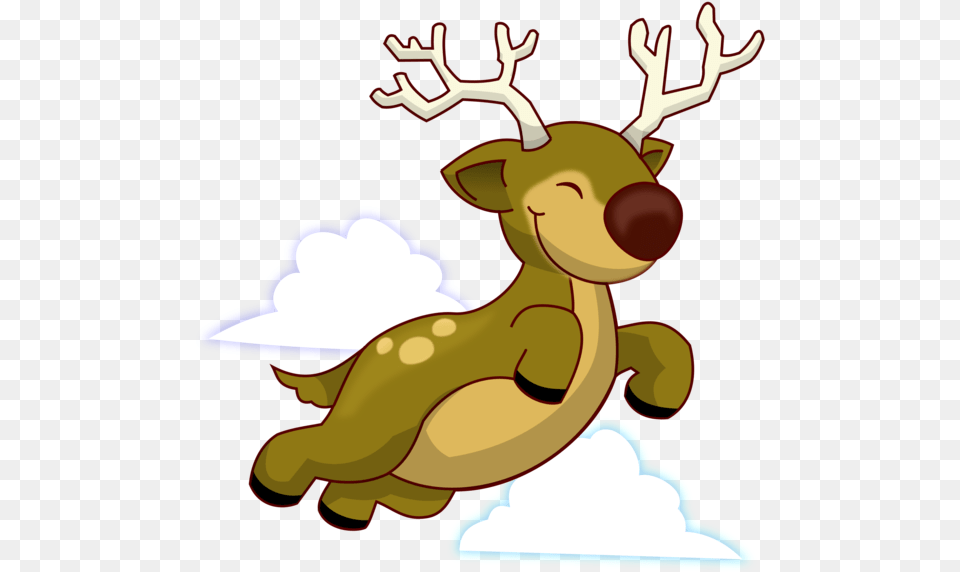 Rudolph Reindeer Santa Claus Wildlife Antler For Christmas Antlers, Animal, Deer, Mammal, Elk Free Png