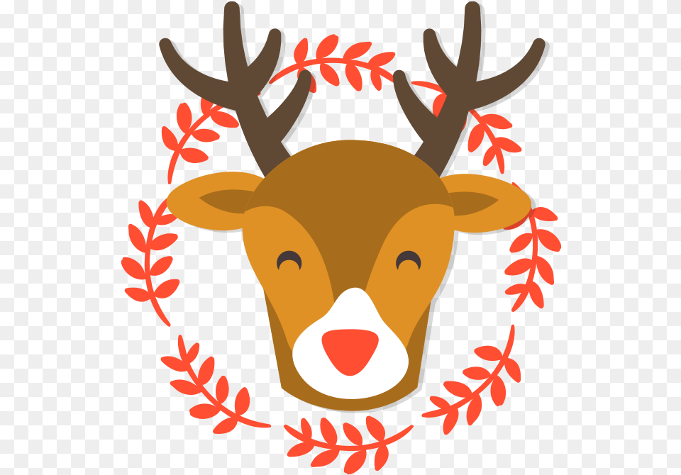 Rudolph Santa Claus Reindeer Christmas Design Silhouette Farm House, Animal, Deer, Mammal, Wildlife Free Png Download