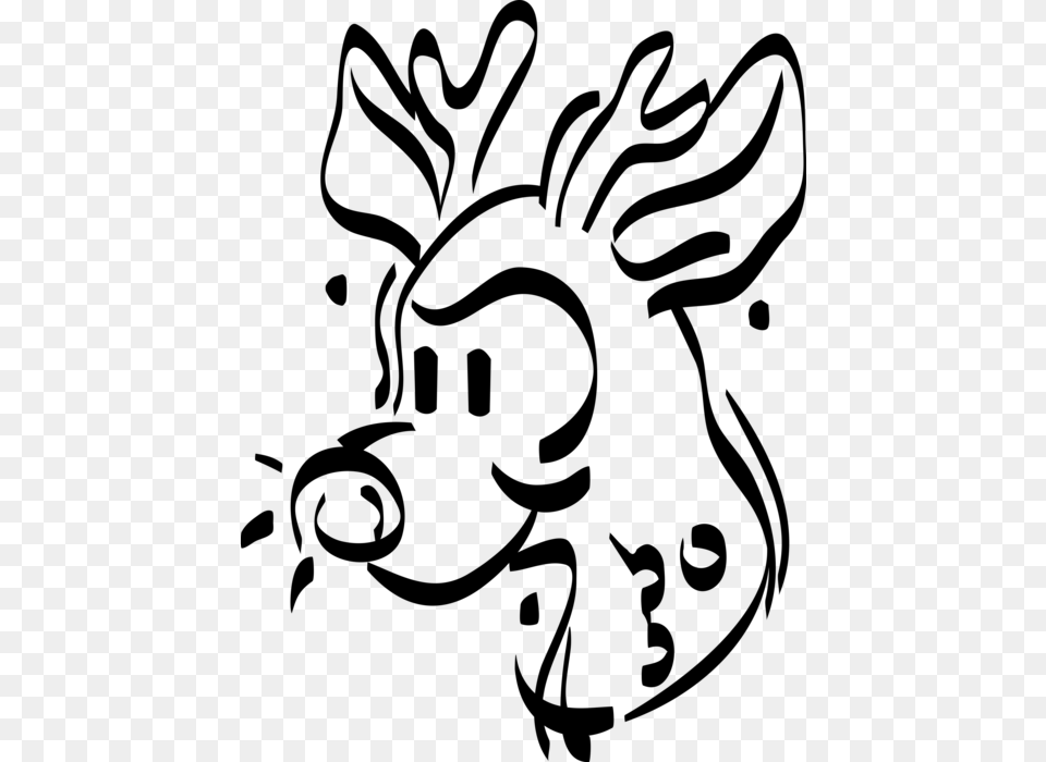 Rudolph The Red Nosed Reindeer, Gray Png Image