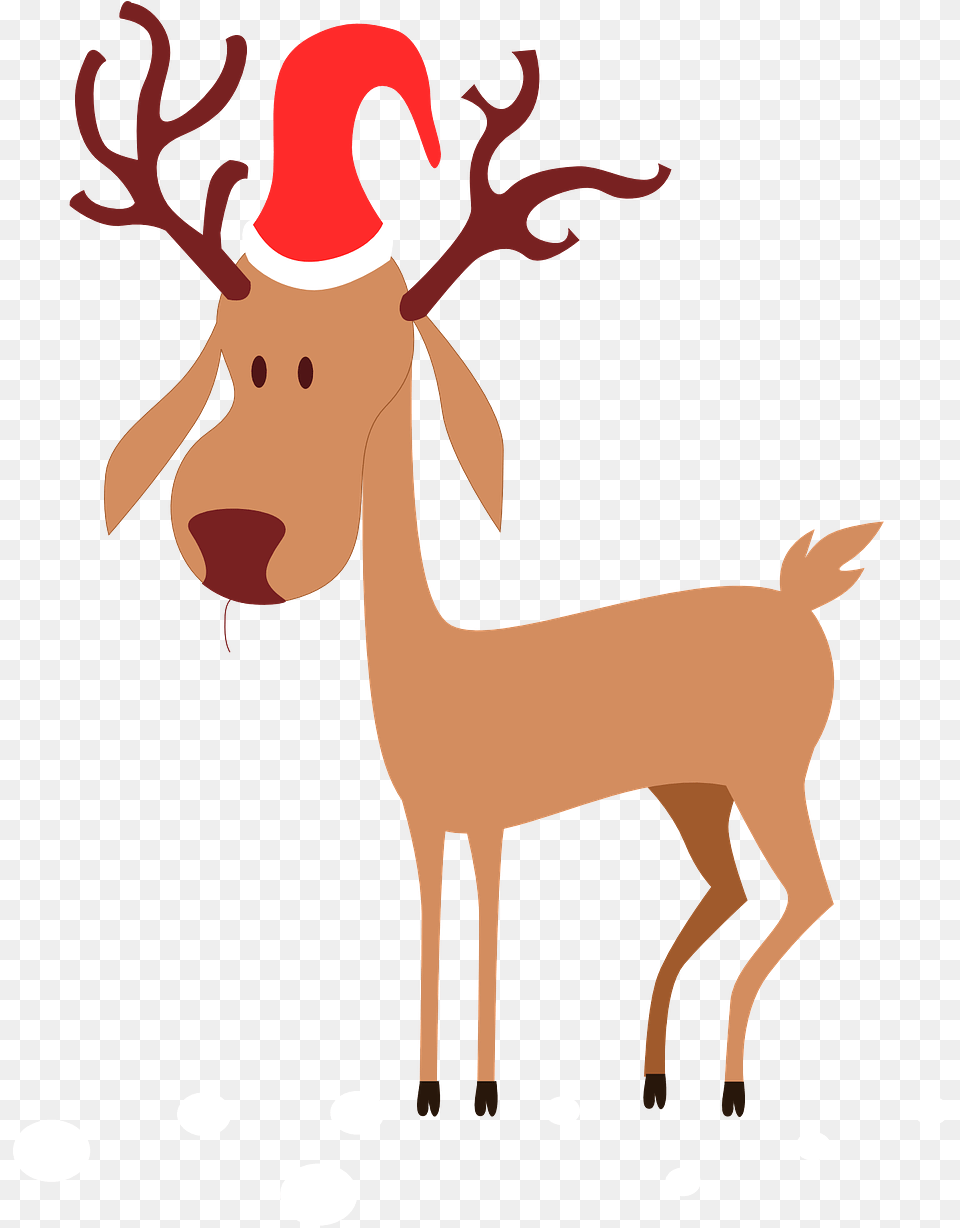 Rudolph The Red Nosed Reindeer, Animal, Wildlife, Deer, Mammal Free Png Download