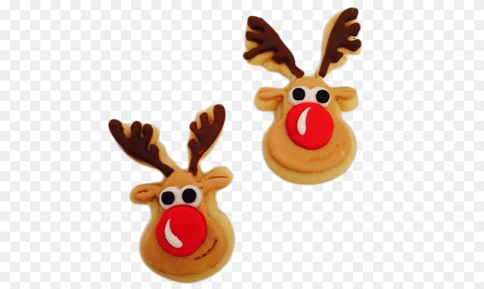 Rudolph The Red Nosed Reindeer Cookies, Cream, Dessert, Food, Icing Png