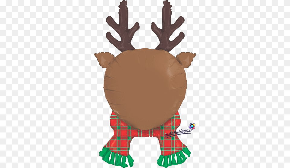 Rudolph The Red Nosed Reindeer Jumbo Balloon Instaballoons, Tartan, Person, Clothing, Skirt Png Image
