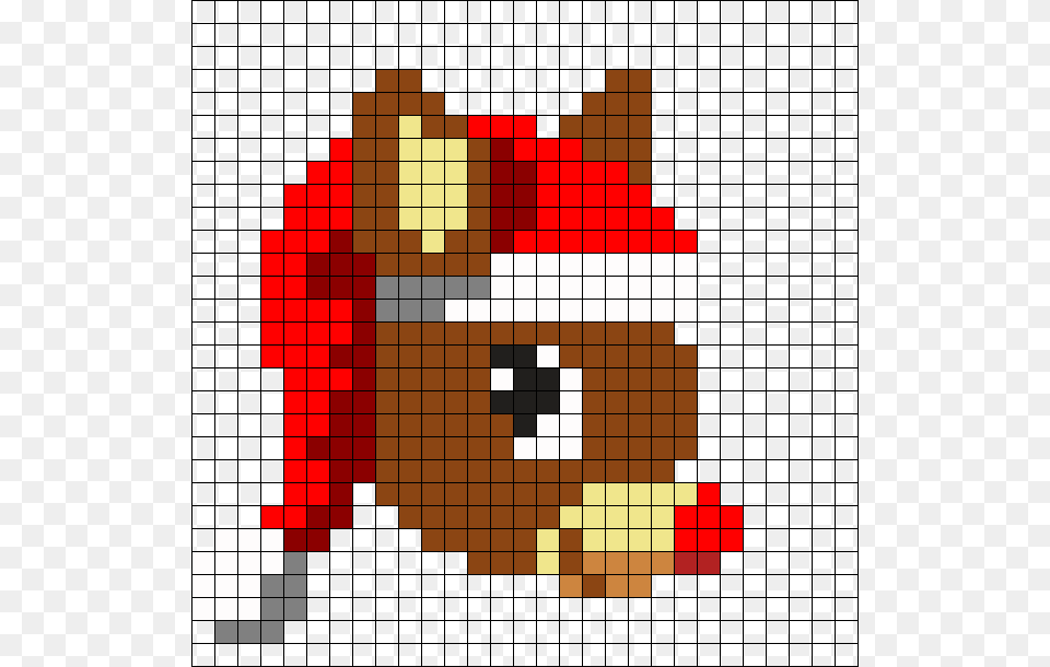 Rudolph The Rednosed Reindeer Perler Reindeer Perler Bead Patterns, Dynamite, Weapon Free Png Download