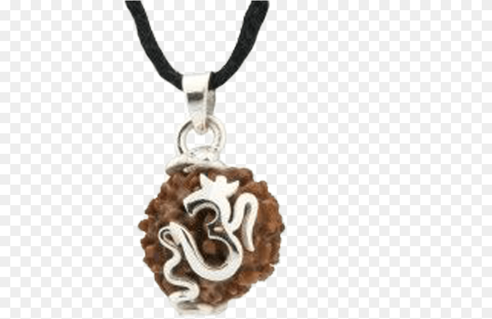 Rudraksha Pendant In Silver, Accessories, Jewelry, Necklace Png Image