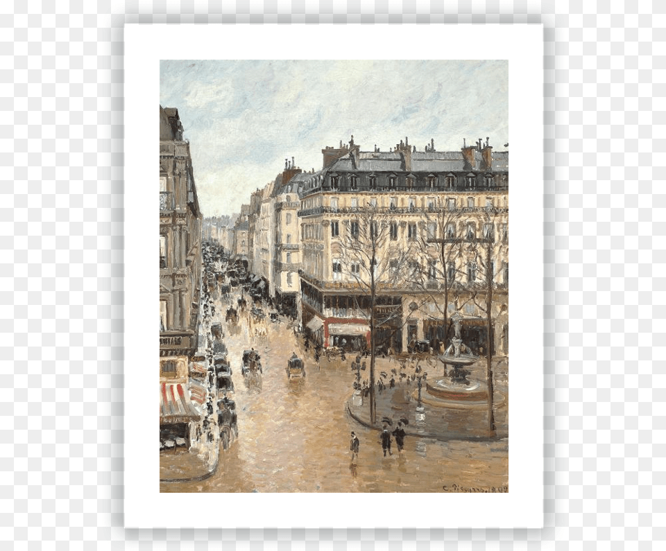 Rue Saint Honor In The Afternoon Camille Pissarro Rue St Honore, Architecture, Art, Building, City Png Image